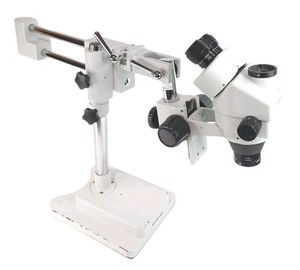 AmScope Microscope 7x45x Stereo Zoom Microscope w/ Boom Double Arm Stand