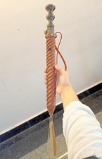 Long Vintage-Style Wooden Shoe Horn   Brass Handle Long Reach Footwear Helper