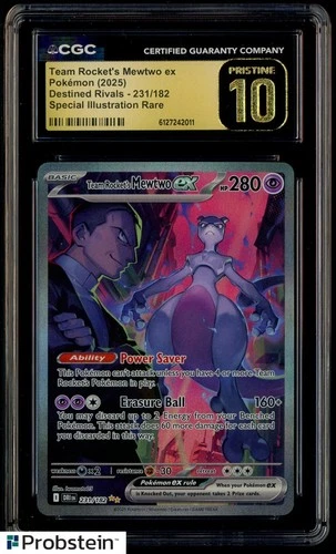 2025 Pokemon Destined Rivals Team Rocket's Mewtwo ex SIR CGC 10 PRISTINE