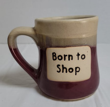 Vintage Centura Pottery 'Born to Shop' Mug
