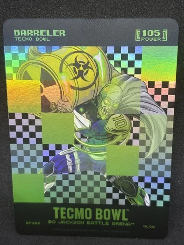 BO JACKSON BATTLE ARENA Tecmo Bowl BARRELER Big Pixel Battle Foil Glow SP