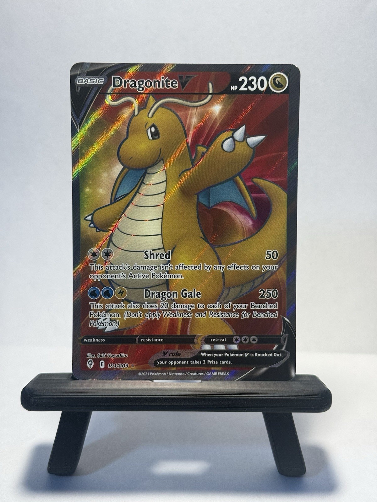 Pokemon Dragonite V 191/203 Ultra Rare Full Art Evolving Skies