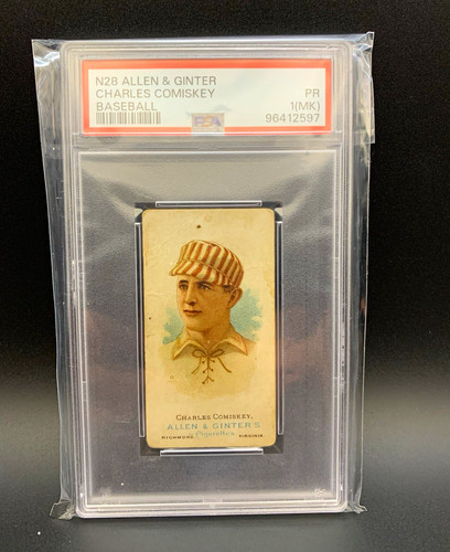 1887 N28 Allen & Ginter #16 Charles Comiskey — PSA 1 (MK)