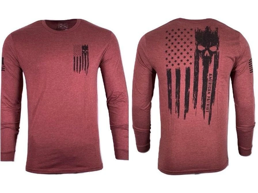 Howitzer Style Men's T-Shirt PATRIOT TORN Red Military Grunt S M L XL 2XL 3XL