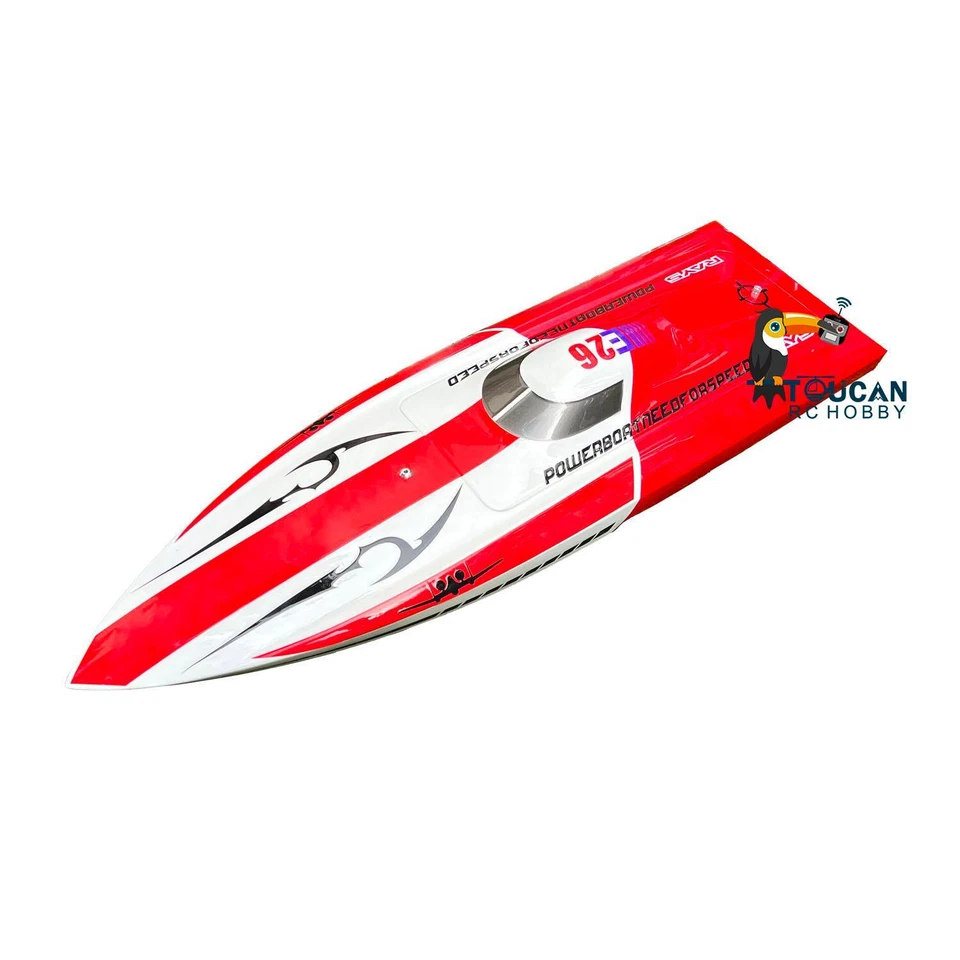 E26 Prepainted Red Electric Racing KIT RC Boat Hull W/o Electric Spare Parts - Image 4 of 4