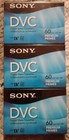2007 One Package of 3 Sony DVC MiniDV 60 Min Camcorder Video Cassette Tapes NEW  — photo 1