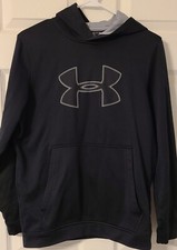 Under Armour Hoodie Men  s Black Long Sleeve Pullover Size Small