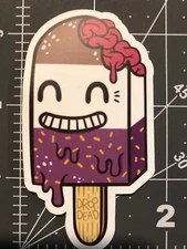 Drop Dead Zombie Popsicle Adult Humor sticker decal Skateboard Guitar B3D