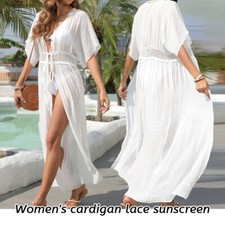 Women's Beach Bikini Cover Up Sarong Dress Lace Crochet Wear Summer Swimwear.