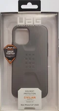UAG Civilian Case for Apple iPhone 12 Mini Silver Carbon Gray Drop Cover