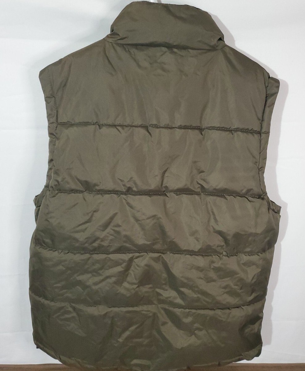 Vintage AKADEMICKS Vest Men's Size 3XL Puffer Olive Full Zip Vintage AKADEMICKS Vest Men's Size 3XL Puffer Olive Full Zip