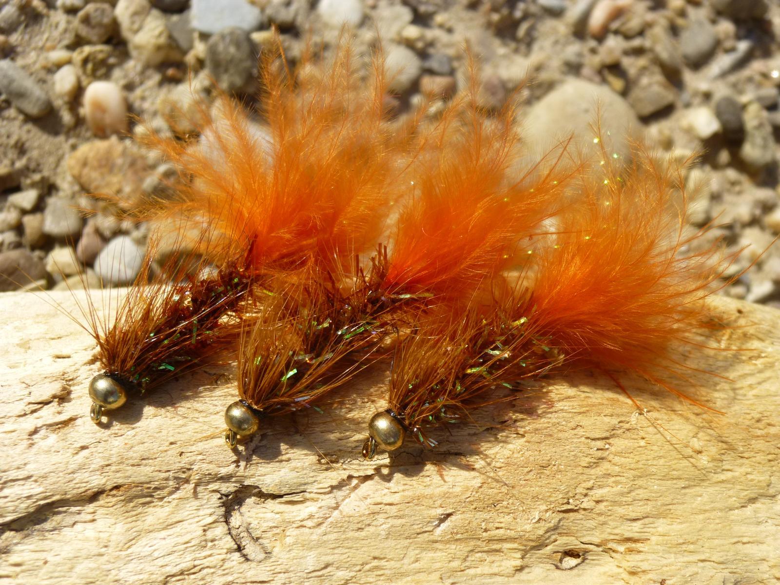 1 x Mouche Streamer Wooly Bugger Noir Bille Orange H8/10/12 bead mosca fliegen 1 x Mouche Streamer Wooly Bugger Noir Bille Orange H8/10/12 bead mosca fliegen