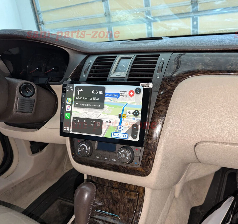 Rádio estéreo 64GB GPS WiFi navegação GPS para Cadillac DTS 2006-2011 Carplay Android 13 - Imagem 2 de 4