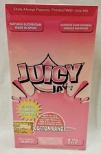 1 Box JUICY JAY'S  1 1/4 Rolling Papers Cotton Candy 24 Packs Free Shipping