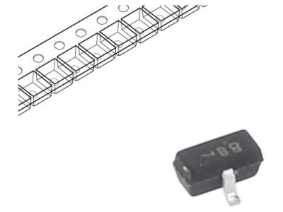 25X DTC124EET1G Transistor: NPN bipolar BRT 50V 100mA 200W SC75 R1: 22kΩ ON SEMI