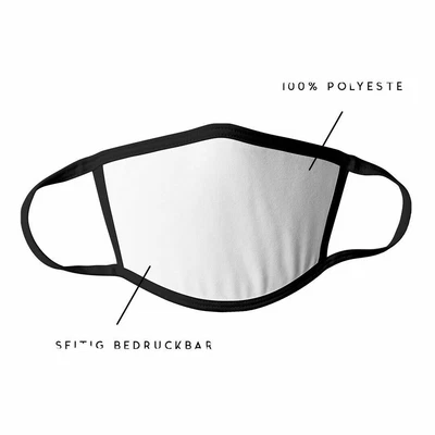 MARKENLOS Waschbare bedruckbare Gesichts-Mund-Nasen Maske Stoffmaske für Sublimationsdruck