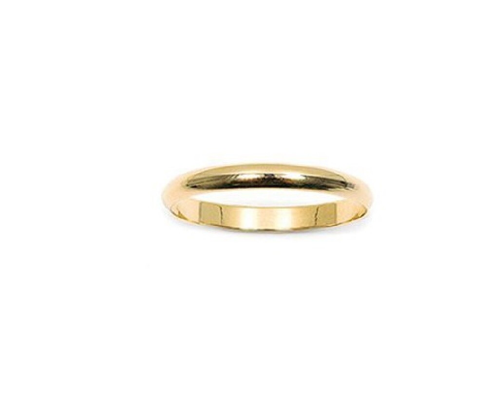 Alliance bague en plaqué or 750 de 2 mm avec poinçon pour homme et femme