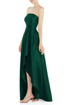 hunter green strapless dress GREEN STRAPLESS STONE EMBELLISHED DRESS | CULT MIA