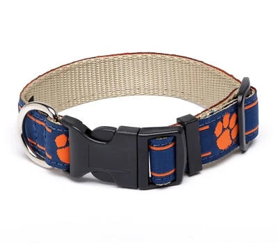 Zep-Pro Clemson Tigers Dog Collar - NCAA Licensed - Made in U.S.A. - 3 Sizes Pet