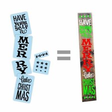 Have Yourself A Merry Little Christmas Porch Stencil - Reusable Stencil
