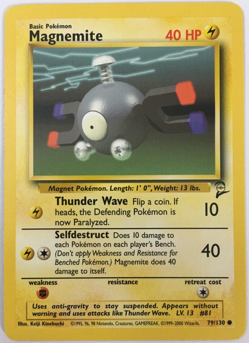 POKEMON MAGNEMITE 79/130 BASE SET 2 COMMON NEAR MINT
