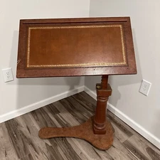 Antique Portable & Adjustable Drafting Side Table. Reading Bedside 19th Century