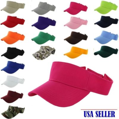 NWT SPORTS BASEBALL VISOR SUN PROTECTION ADJUSTABLE FOR MEN /WOMEN 20+COLORS