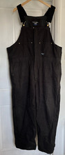Lined Canvas Dungarees BIB Men`s Size 2XL W46"-L30" Overalls Workwear Vtg