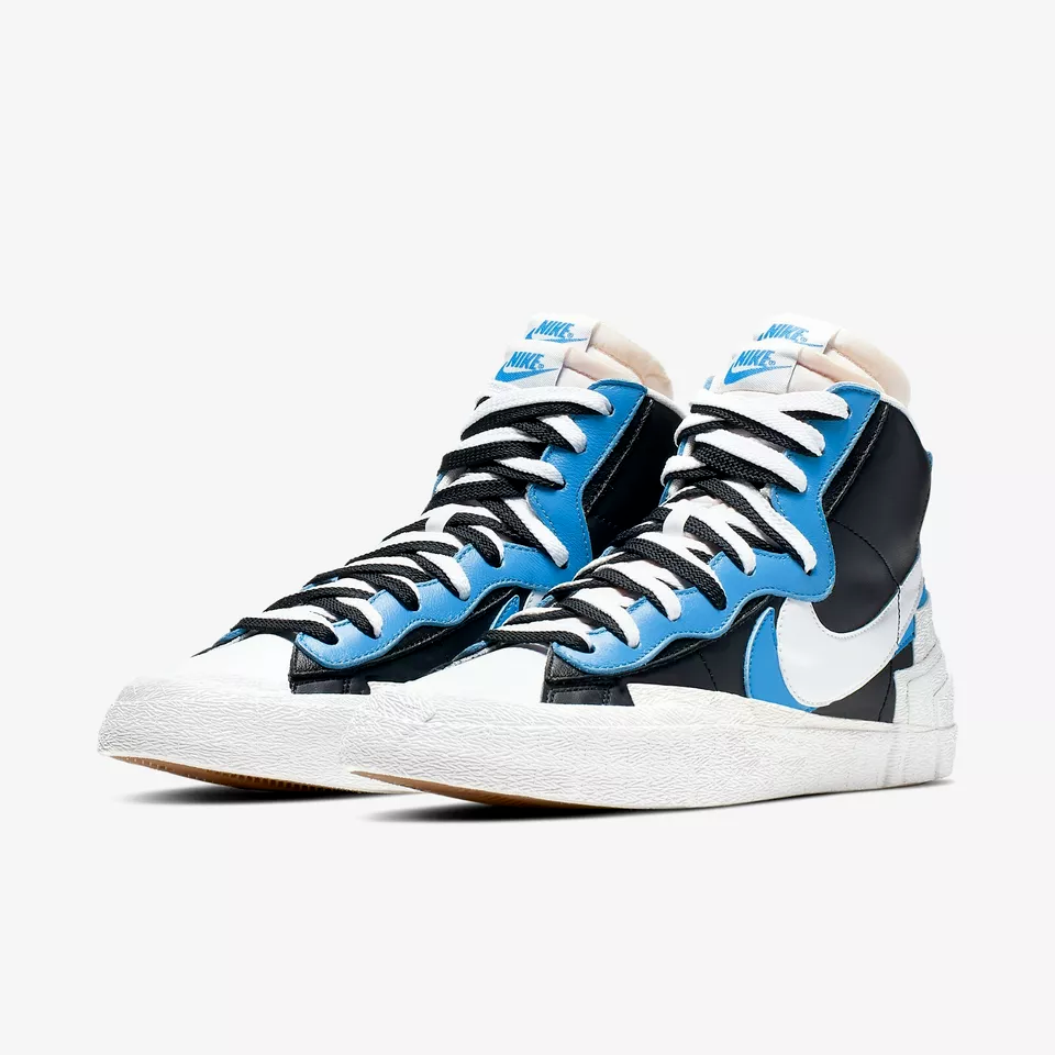 Size 11 - sacai x Nike Blazer Mid Black Blue for sale online | eBay