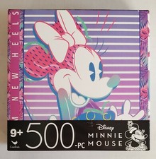 Disney Minnie Mouse 500 Piece Jigsaw Puzzle Purple Pink 11" X 14" New 