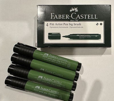 Faber-Castell Pitt Big Brush Artist Pens-[PACK OF 4] Chromium Green Opaque 174