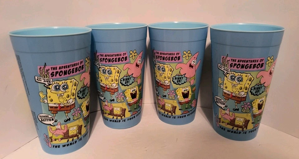 SpongeBob Squarepants & Patrick Star 22 oz. Plastic Cups Party Favor Set of 4 🆕 - Image 2 of 4