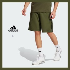 NWT - Adidas Men's Green Train Essentials Piqu  3-Stripes Training Shorts Sz L