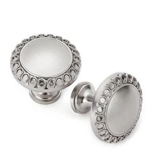 10 Pack Brushed Nickel Cabinet Knobs 1.26" Kitchen Drawer Hardware