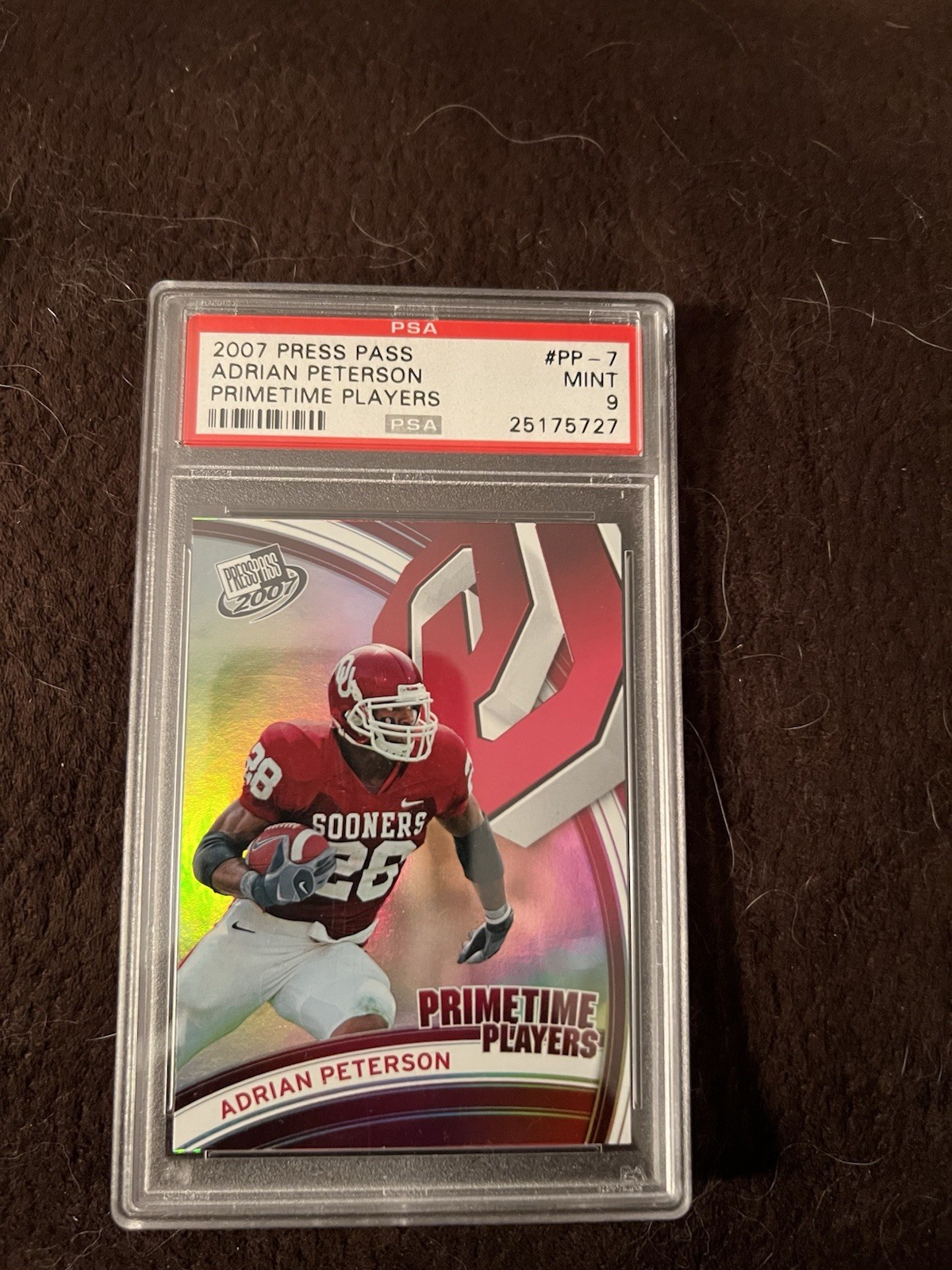 Adrian Peterson Press Pass Primetime Players #PP7 Base