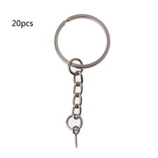 20x Screw Eye Pins Keychain for Connector Jewelry Making Supply