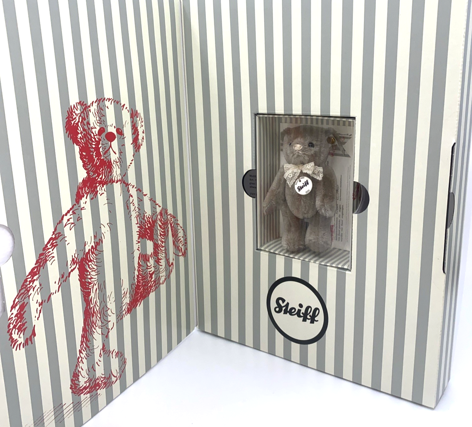 Steiff 2020 Club Gift  Bear 10cm, Grey Mohair Box + COA EAN: 421631