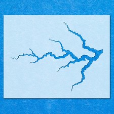 Lightning Sky Thunder Stencil: Mylar Airbrush Wall Art Painting Crafts , DIY