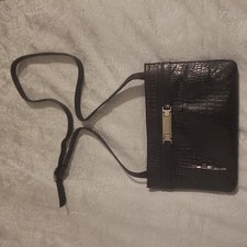 Kenneth Cole  Reaction Black Patent Faux Leather shoulder bag