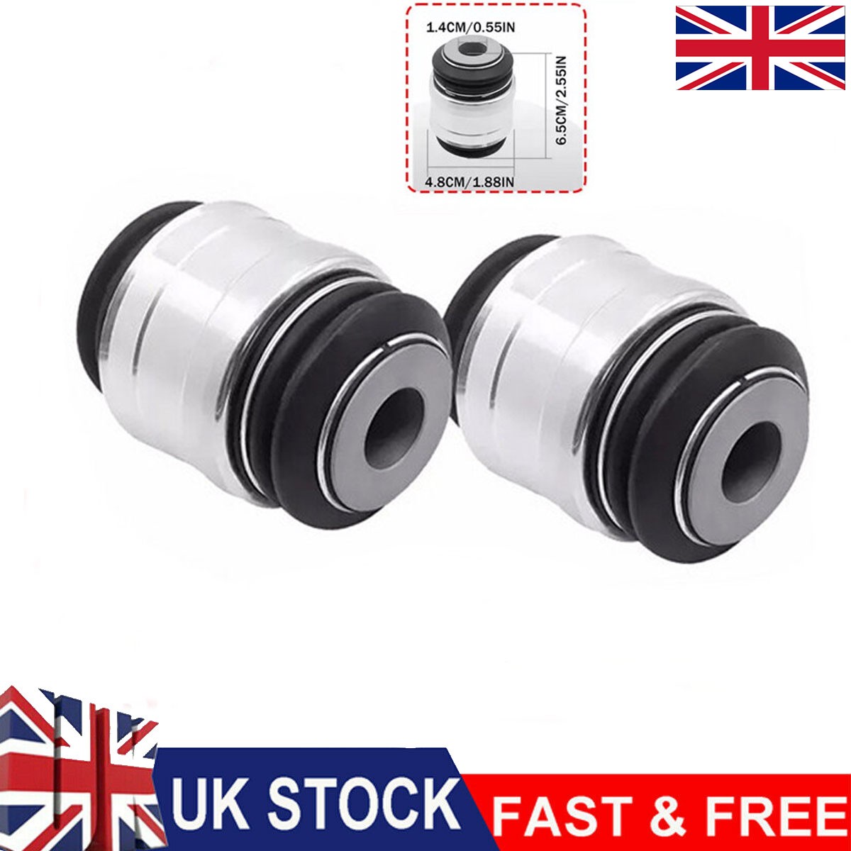2 PIECE For Tesla Model 3 Y S 5YJY Rear Axle Rh Lh Knuckle Hub Bushes ...