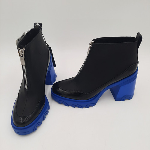 Stivali donna Sorel nuovi taglia 6,5, brex, tacco a blocco zip davanti neri e blu NO SCATOLA - Foto 1 di 22