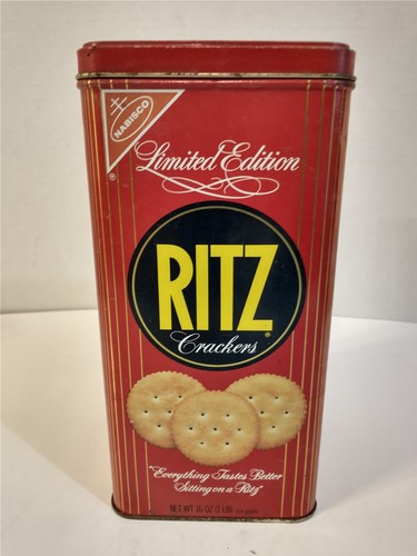 1986 Limited Edition Nabisco Ritz Crackers Blechdose 16 OZ Vintage Sammlerstück - Bild 4 von 8