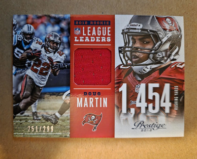 2013 Prestige League Leaders Rookie Materials Doug Martin Bucs #6/299 MEM (34)