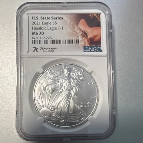 United States Mint American Eagle 2021 1 oz Silver NGC MS 70 Coin