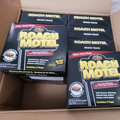 Case Of 12 (2packs) Black Flag Roach Motel Traps, Twelve Two count