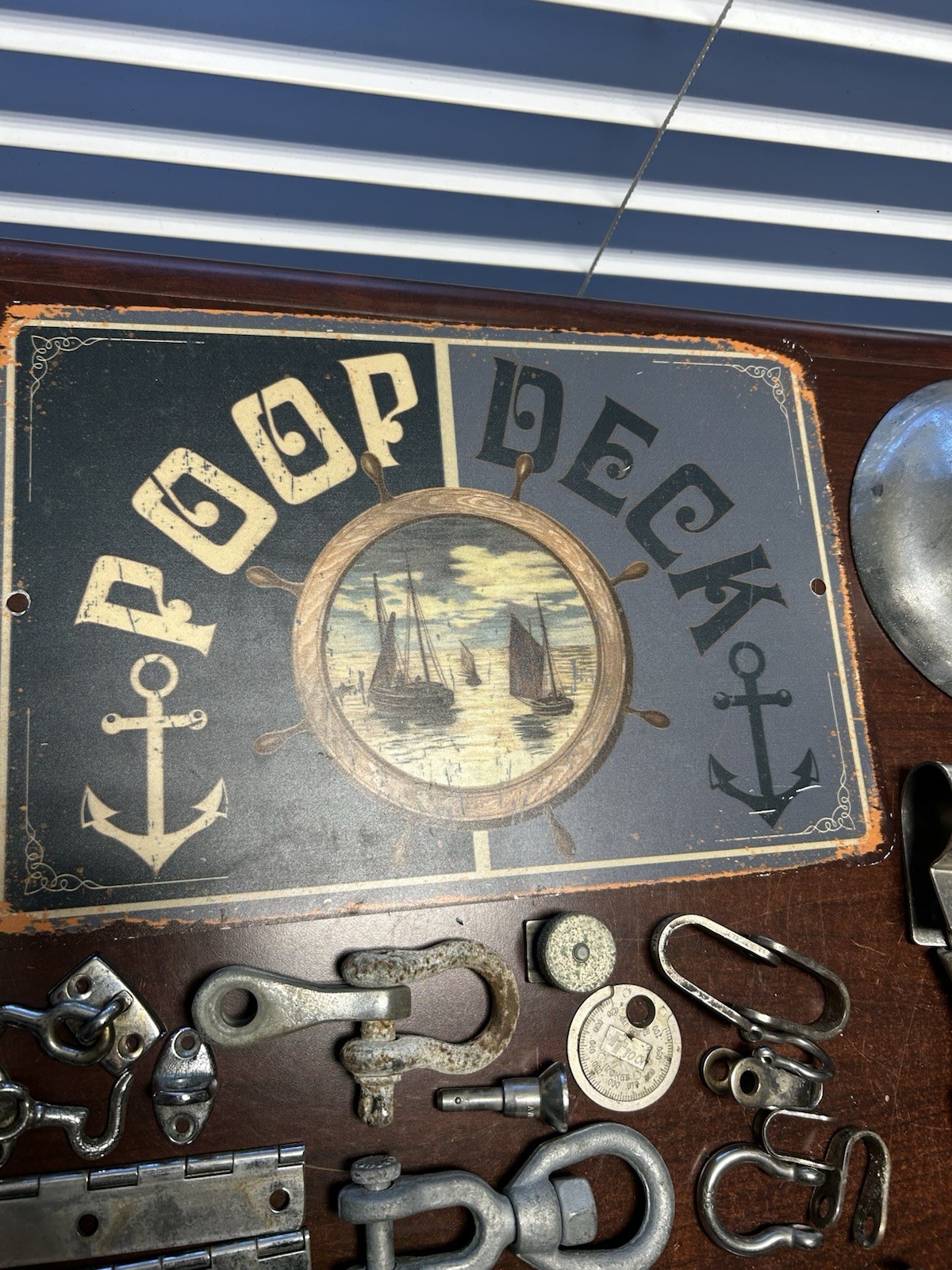 Lot / Collection Misc. Items: Sailboat Marine Gear Rigging Supplies Deck Bell