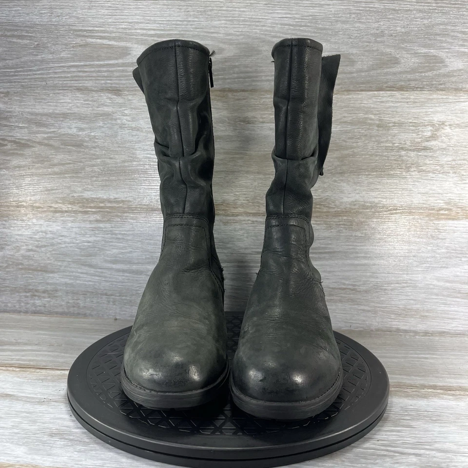 Clarks Women’s Mansi Black Leather Juniper Moto Riding Boots Size 8.5 - Image 2 of 4