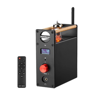 Aiyima T8 6N3 Digital Vacuum Tube Preamp, 5.0 Hi-Fi Headphone Preamp, Decoder, _