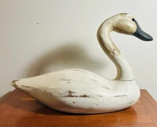 Carved Wood Swan Decoy French Broad River Decoy Company