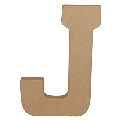 Decopatch, Pappmaché Kraft, Großbuchstabe J 20cm - Kartonbraun